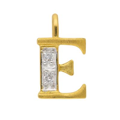 Buchstabenanhänger ADELIA´S "Damen Gold Schmuck 585 Gold Buchstabenanhänger mit Diamant", gold, Schmuckanhänger, Damen, 0,02 VVS = sehr sehr kleine Einschlüsse mit Diamant, Gold, mit Diamant Goldschmuck für Damen & Herren