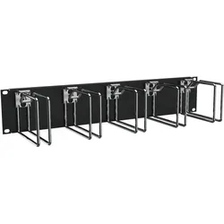 Enoc Querrangierpanel 2 HE, sw/chrom CPM 02-S, Serverschrank Zubehör, Schwarz