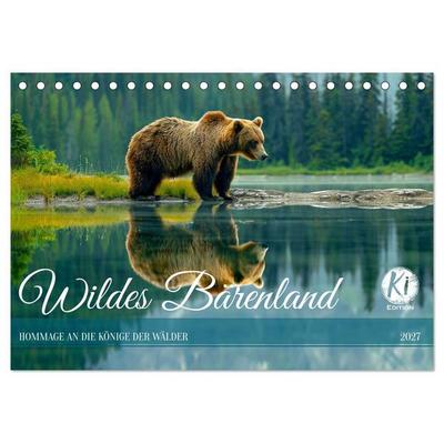 Wildes Bärenland (Tischkalender 2027 DIN A5 quer), CALVENDO Monatskalender
