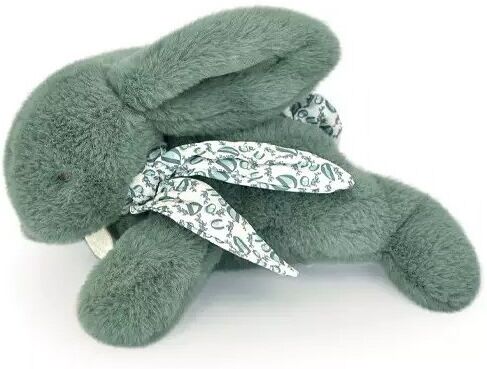Lapin DOUDOU : Peluche lapin Vert 25 cm - Doudou et Compagnie