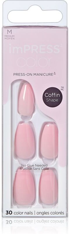 Kiss imPRESS Color Medium künstliche Fingernägel Pink Dream 30 St.