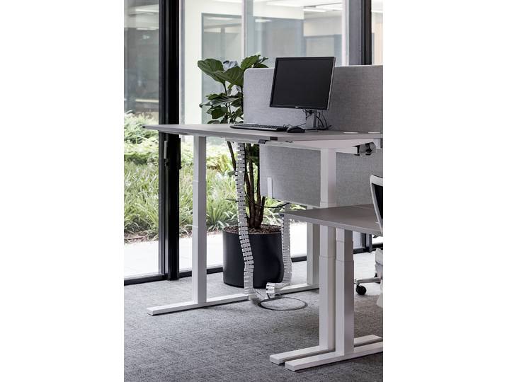 Verstellbarer Schreibtisch eModel 2.0 120cm Grau/Grau/Weiß Höhenverstellbar
