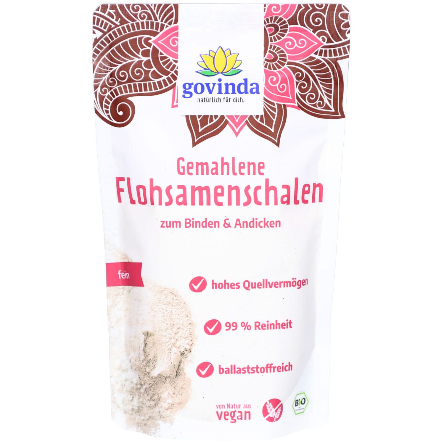 Govinda Flohsamenschalen gemahlen Bio 170 g Pulver