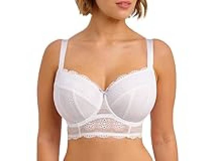 Freya Soutien-gorge long Posie à armatures pour femme, blanc, 34FF