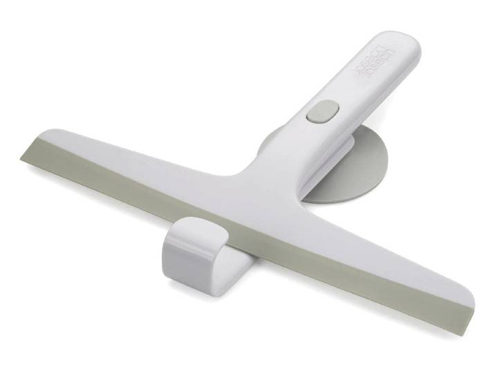 Duschabzieher JOSEPH JOSEPH EasyStore , weiss (weiß), B:24,9cm H:20,5cm, Kunststoff, Wasserabzieher, Duschabzieher