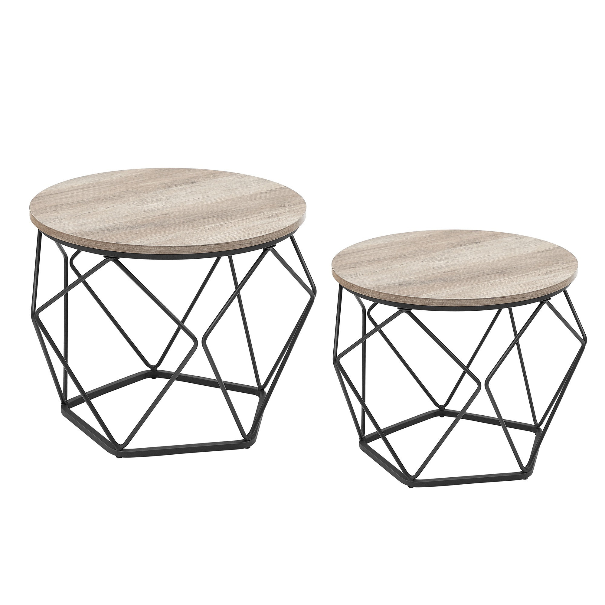 VASAGLE Kleiner Couchtisch 2er Set LETB35040B02