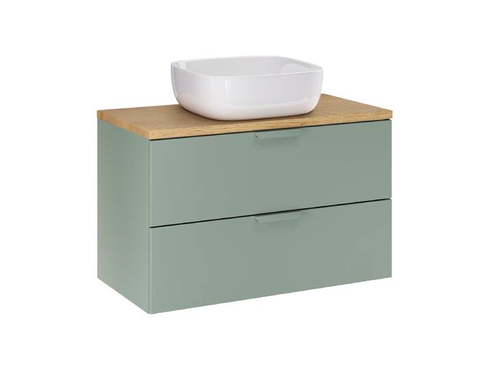 Meuble Simple Vasque 80cm Oria Vert Mat