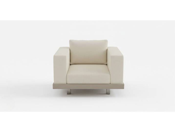 Xlmoebel Sessel Beiger Sessel im minimalistischen Stil aus wasserabweisendem Stof (1-St., Beiger Sessel), Made in Europa