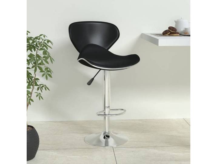 Tabouret de Bar Siège de Pub Chaise Pivotante de Bar Tabouret de Comptoir Siège de Bistrot Hauteur Réglable Noir 335130