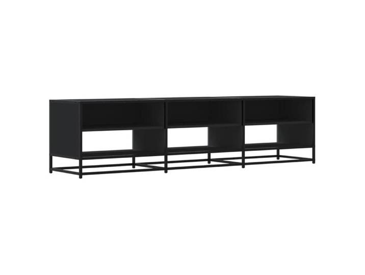 Meuble TV noir 180x40x46 cm bois d'ingénierie poids:38.3 kg 12192