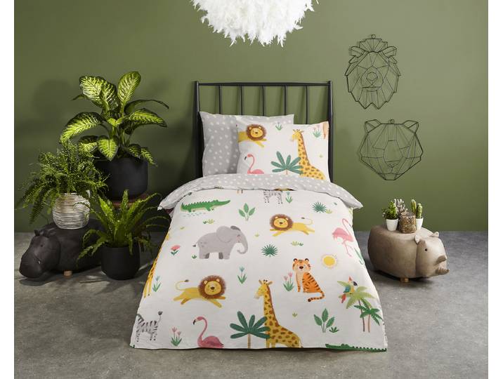 Linge de lit enfant Artis 100 x 135 cm + oreiller 60 x 40 cm Beige/Gris