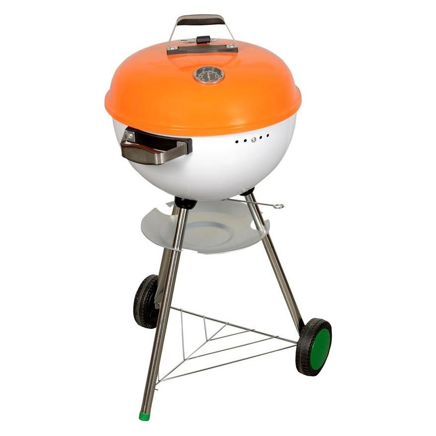 Master 4U-Onlinehandel Kugelgrill Ø46x94cm Rundgrill Holzkohlegrill Standgrill Grillwagen mit Thermometer a (46 cm) (MG902)