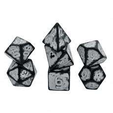 Dice4friends Würfelset Antik Dark Knight - White (7) 290024
