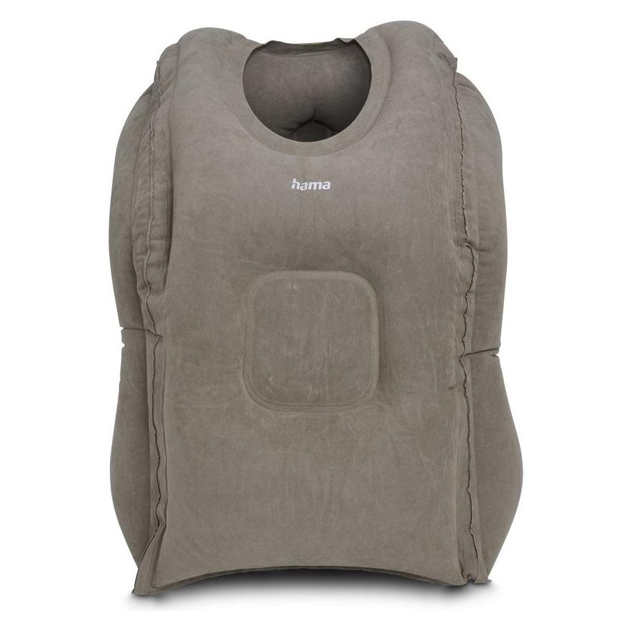 Hama Reisekissen, aufblasbar, ergonomisch, Grau (00178181)