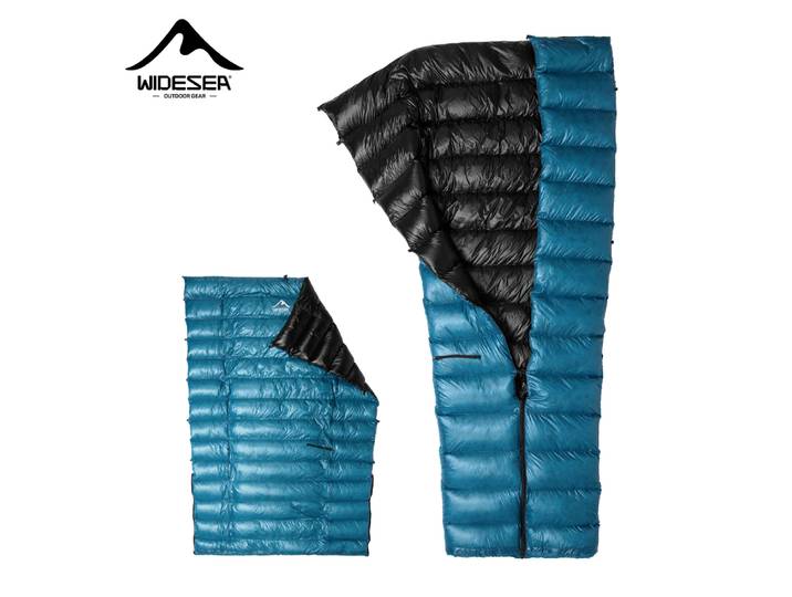 Widesea Camping vers le bas sac de couchage adultes 15DWaterproof Nylon léger double usage survie d'hiver ultraléger tente fournitures