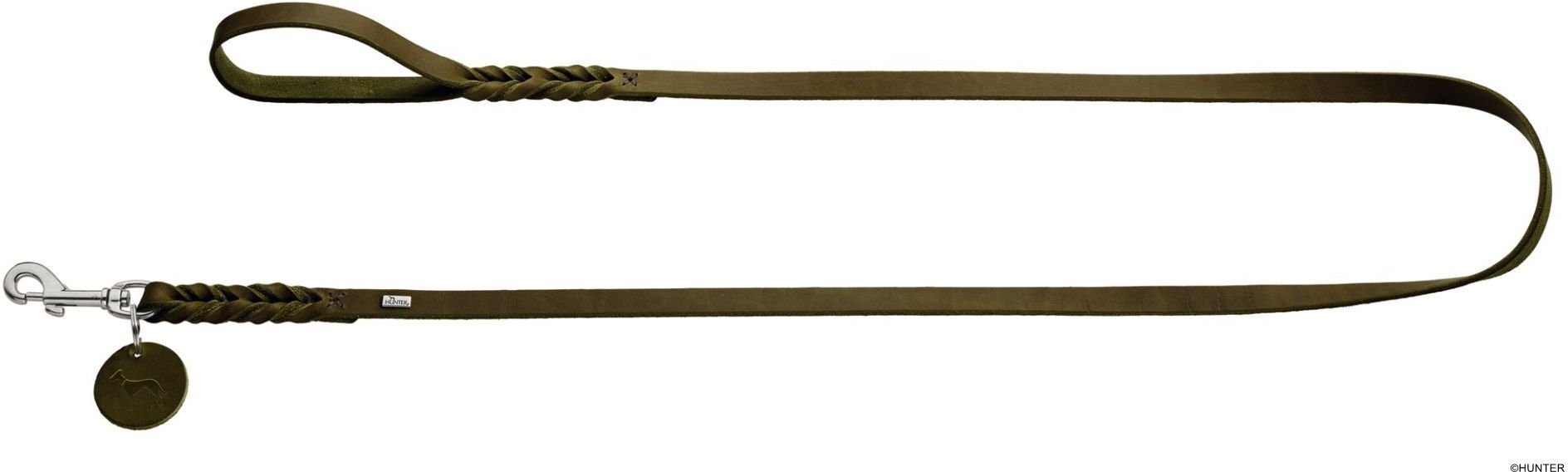 DOG SPORT HUNTER Führleine Solid Education 11/150, oliv