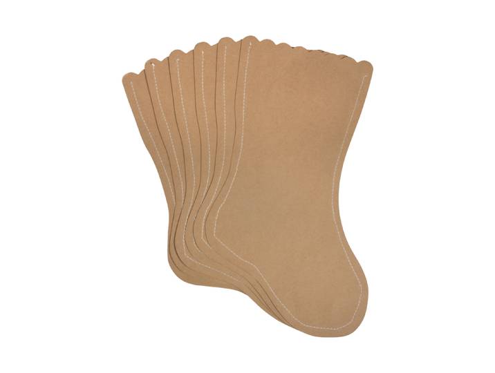 Rayher Papier-Weihnachtsstrümpfe Braun 27.5 × 18 cm 6 Stück