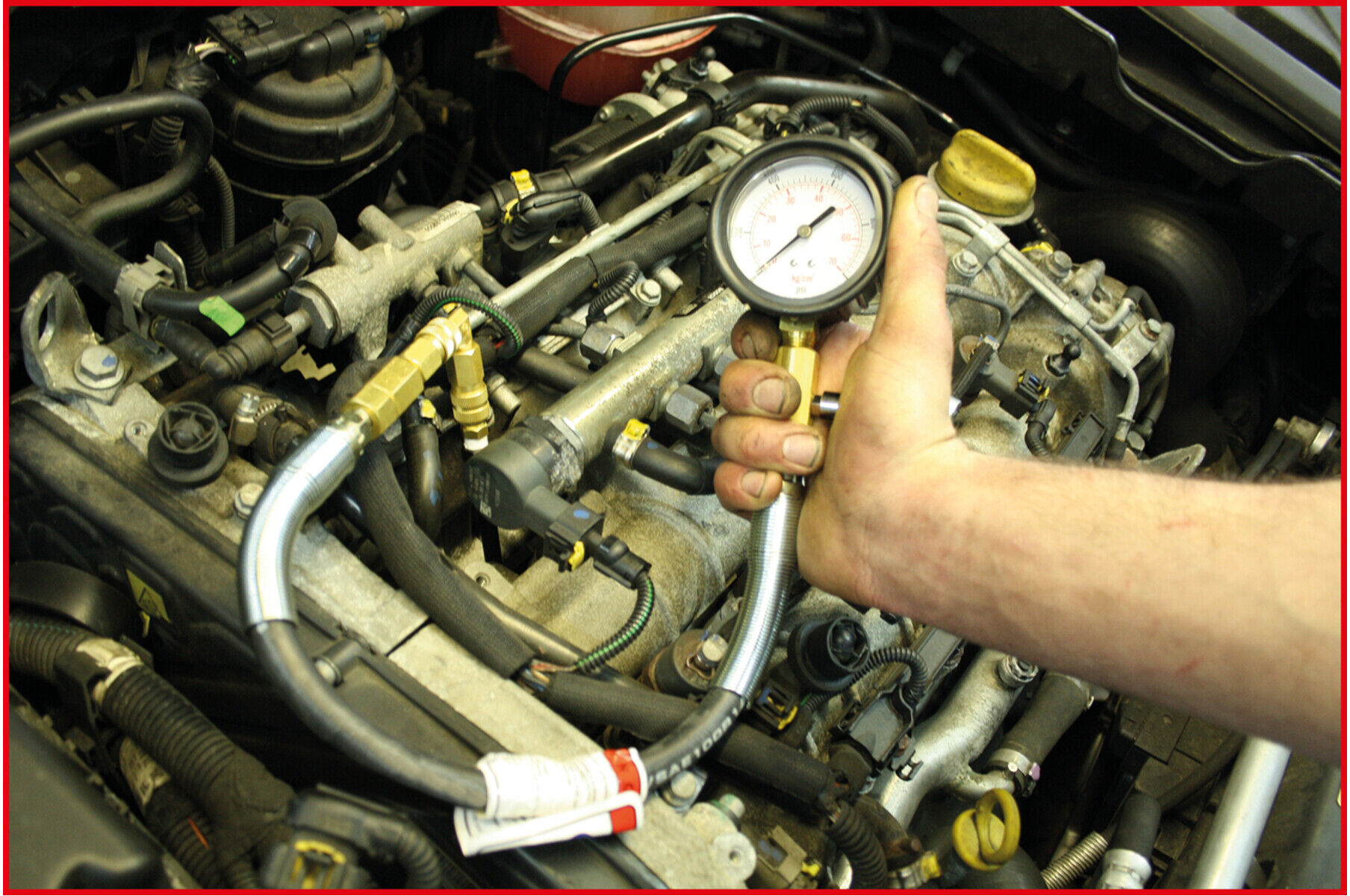 KS Tools Kompressionsprüfgerät-Satz für Dieselmotoren, 36-teilig (150.3660)