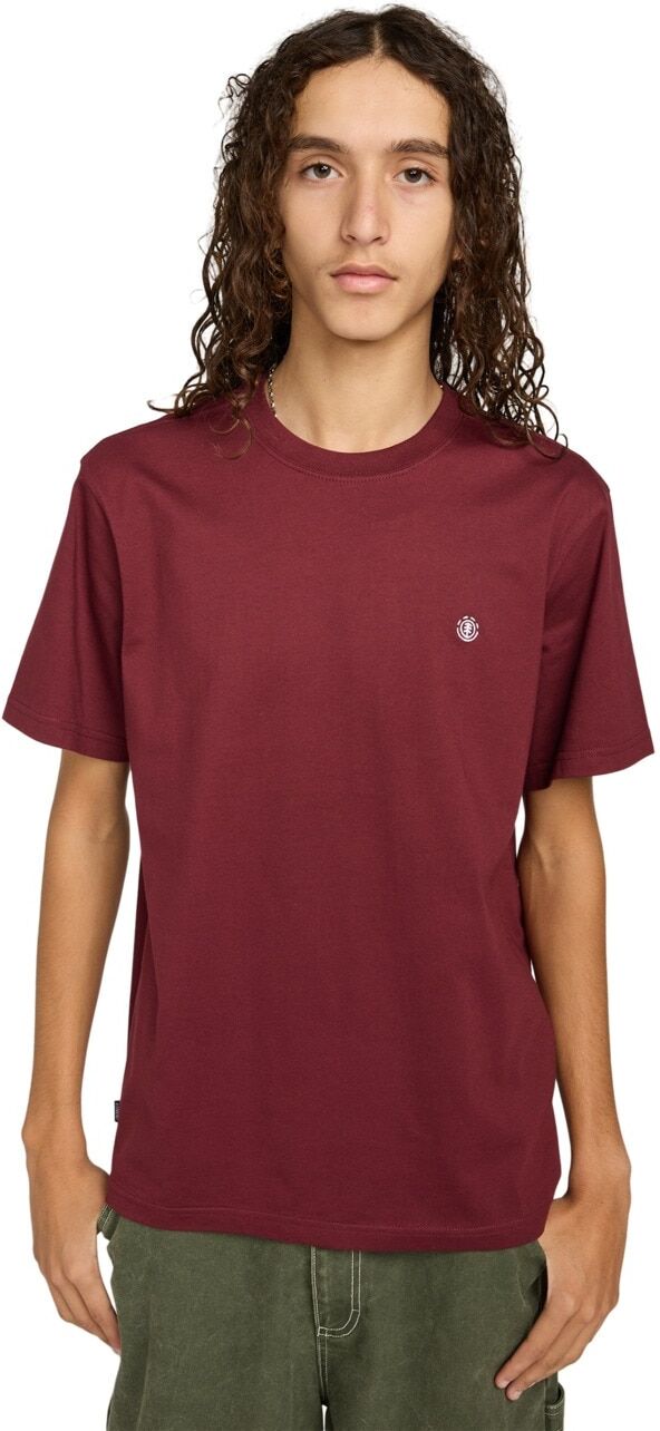 Sporttop ELEMENT "Icon Embroidery", Herren, Gr. S, rot (zinfandel), Obermaterial: 100% Baumwolle., Tops Sporttop zinfandel S