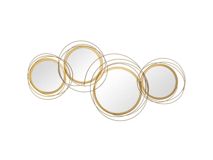 Miroirs ronds Homcom, décoration murale en métal, 107x56 cm, pour salon