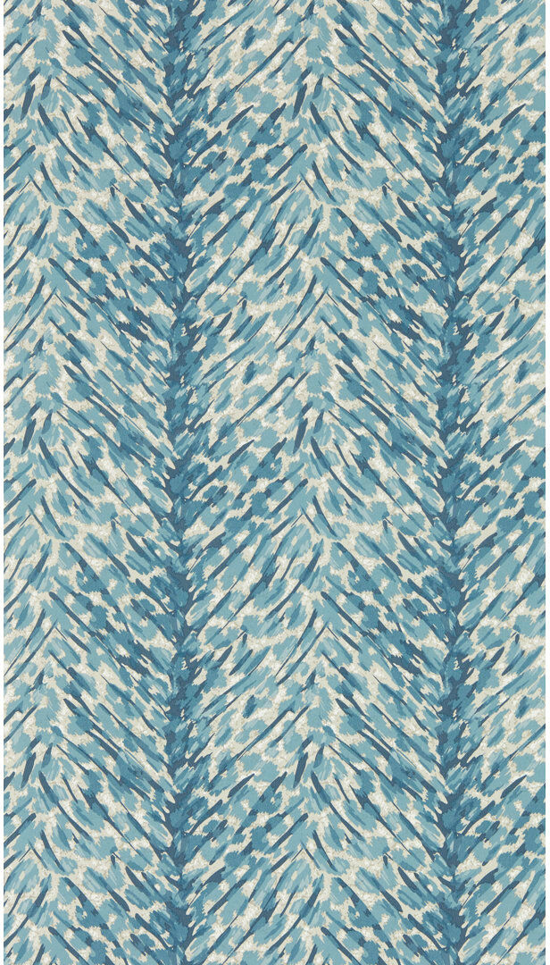 Clarke & Clarke Jane X Clarke and Clarke Pokot 10.05m x 52cm Textured Wallpaper Roll Denim