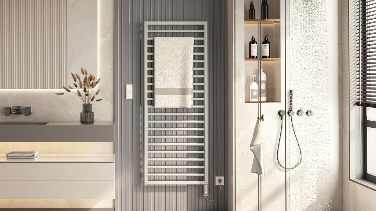 Zehnder Design-Heizkörper Subway, 1965 x 604 mm, Cream, elektrisch, Heizstab IHC, ZS390360AZ00020 ZS390360AZ00020