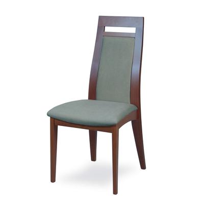 Esszimmerstuhl HOME AFFAIRE "CLIO", nuss, watergrün, nussbaum, B:48cm H:101cm T:58cm, Massivholz, Stühle, Stuhl mit wasserabweisender Stoff