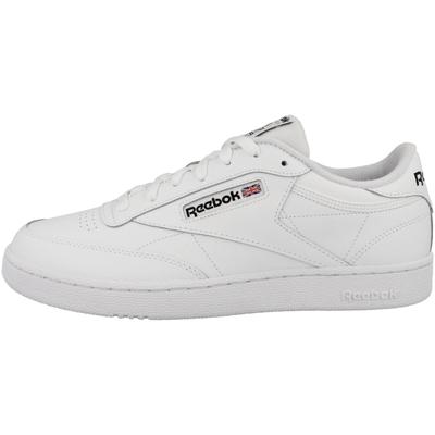 Sneaker REEBOK "Reebok Club C 85 Sneaker low Herren Schuhe", Herren, Gr. 45, Textil, weiß, Glattleder, Schuhe Sneaker, Perforationen