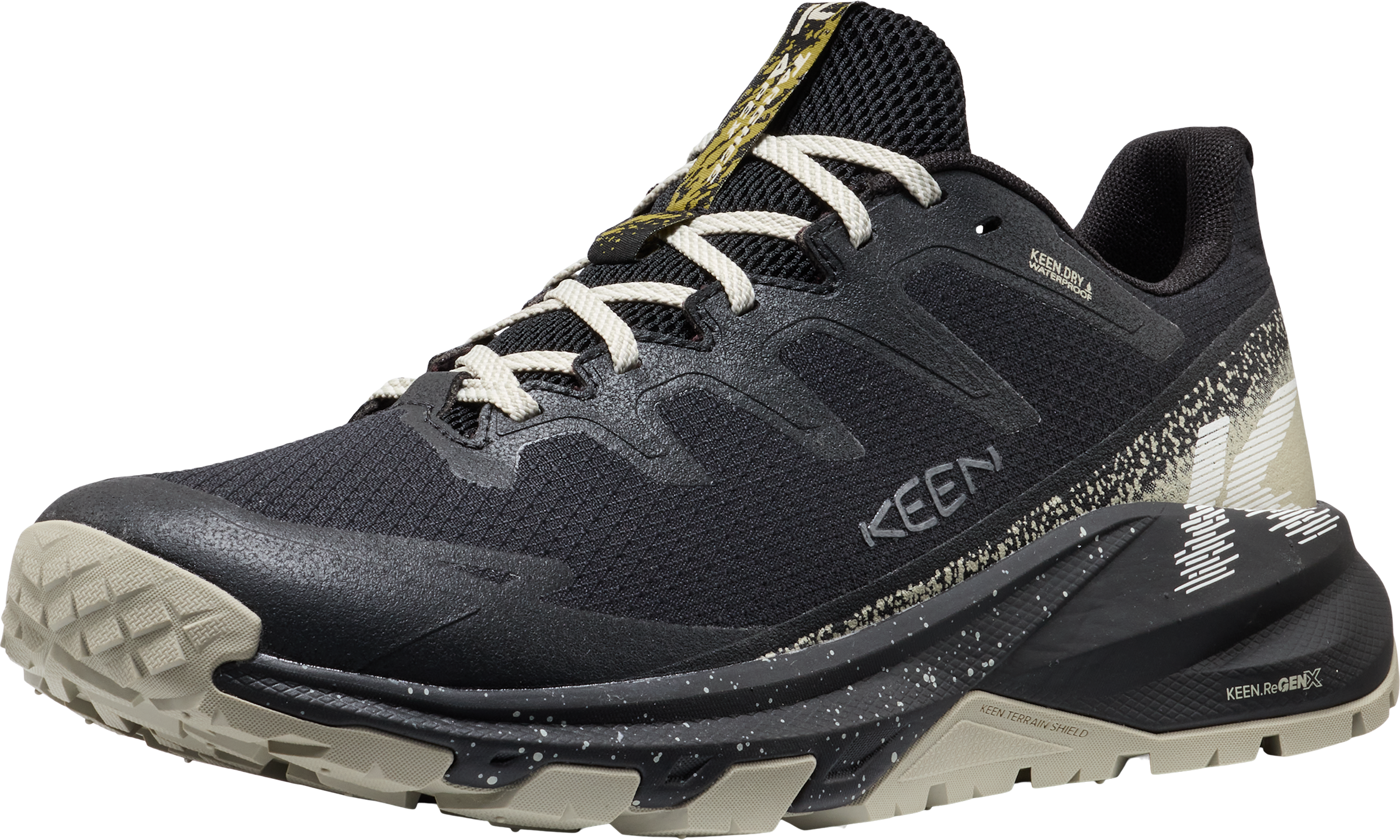 Outdoorschuh KEEN "TARGHEE APEX WP", Herren, Gr. 48, Synthetik, schwarz (schwarz, abbey stone), Textil, Schuhe Outdoorschuh, wasserdicht und atmungsatkiv schwarz, abbey stone 48, Synthetik