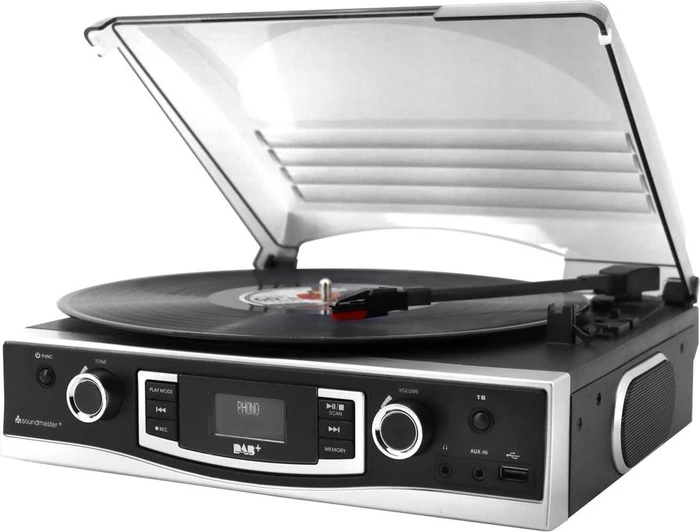 soundmaster PL590SW Plattenspieler schwarz