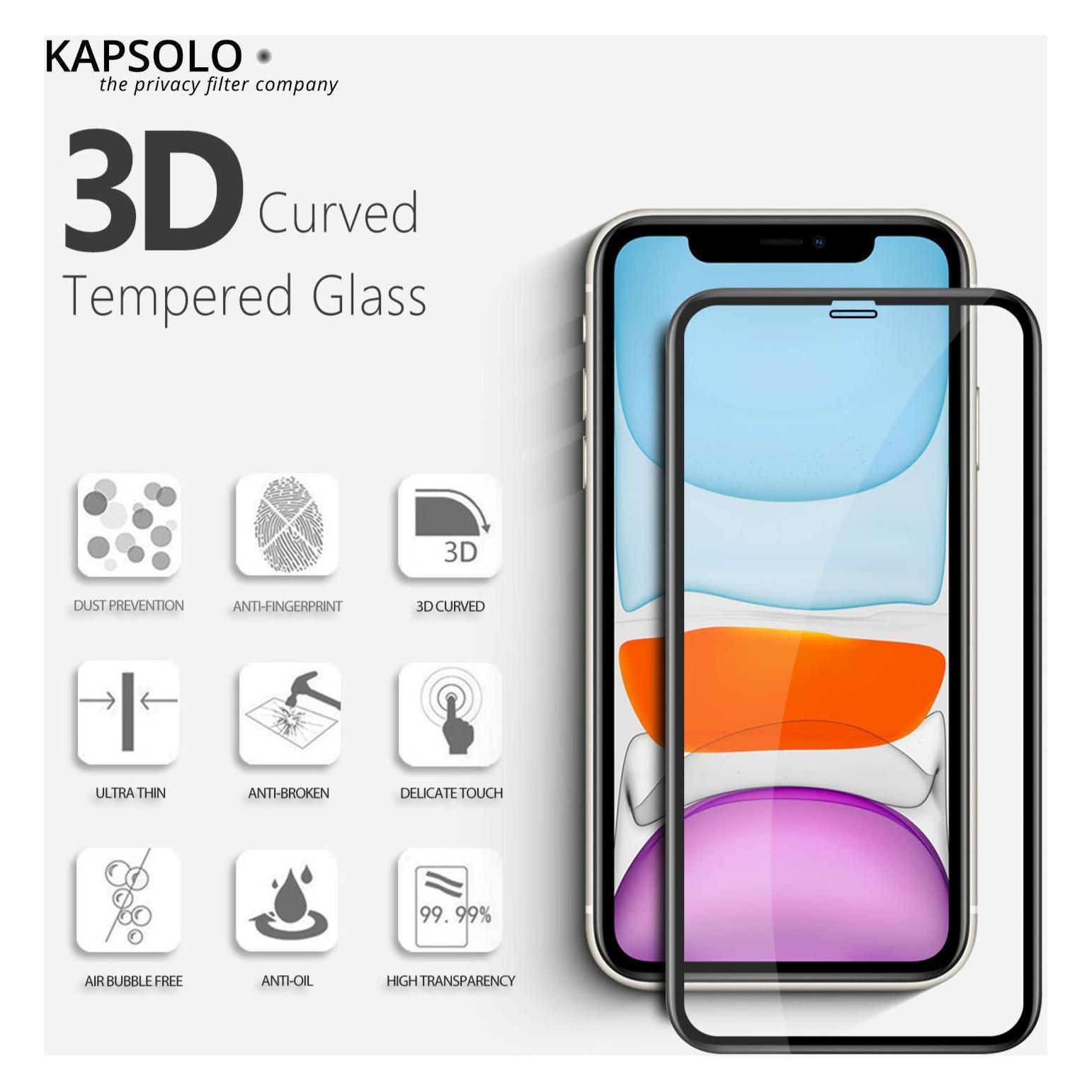 Kapsolo Tempered GLASS iPhone 13, 13 Pro, 14 Ultimate curved Screen Protection (Apple iPhone 13) (KAP30436)