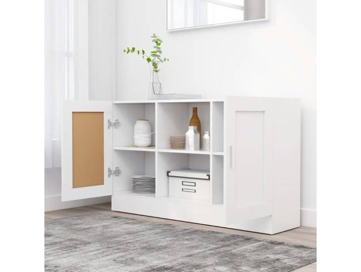 JIM - MEUBLE ENFILADE - Buffet Blanc 120x30 5x70 cm Aggloméré(7875)