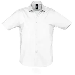 Men ́s Stretch-Shirt Broadway Short Sleeve | SOLO INVEST FRANCE SAS | White | 4XL