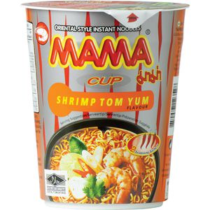 Mama Fertiggericht Cup Shrimps Tom Yum Flavour, Nudelsuppe mit Garnelengeschmack, je 70g, 16 Stück