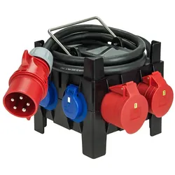 PCE, Baustromverteiler, 9030030 Imst MV 7xSSD 2m3G2.5 VG-St VC o.LS/Fi S (7x, CEE 16/5)