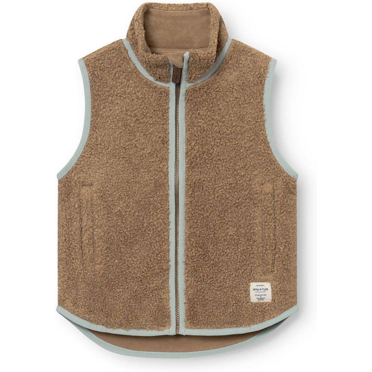 Mini a ture Matbattal Teddyfleece vest. GRS otter brown (1790) 116 1263216217179015