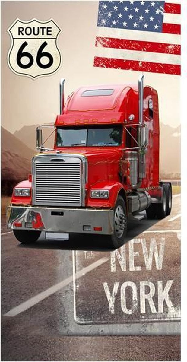 The Beachtowel Truck Strandlaken voor volwassenen, 75 x 150 cm