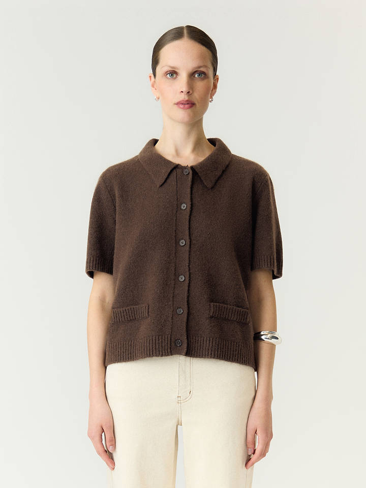 YAS Cardigan in Braun - XL