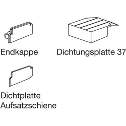 GU, Zubehör Türbeschlag, Timberstep 164 Zubehör-Beutel A zu Aufsatzschiene P1634, TS 68 mm, Schema A/C
