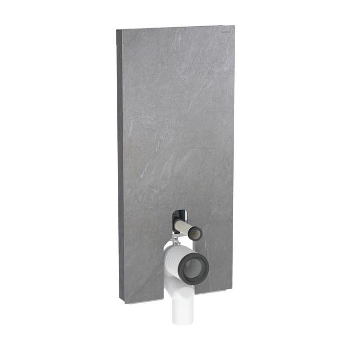 Geberit Monolith Stand-WC-Modul 131033005 Bauhöhe 114cm, Front schieferoptik, Seite aluminium schwarzchrom