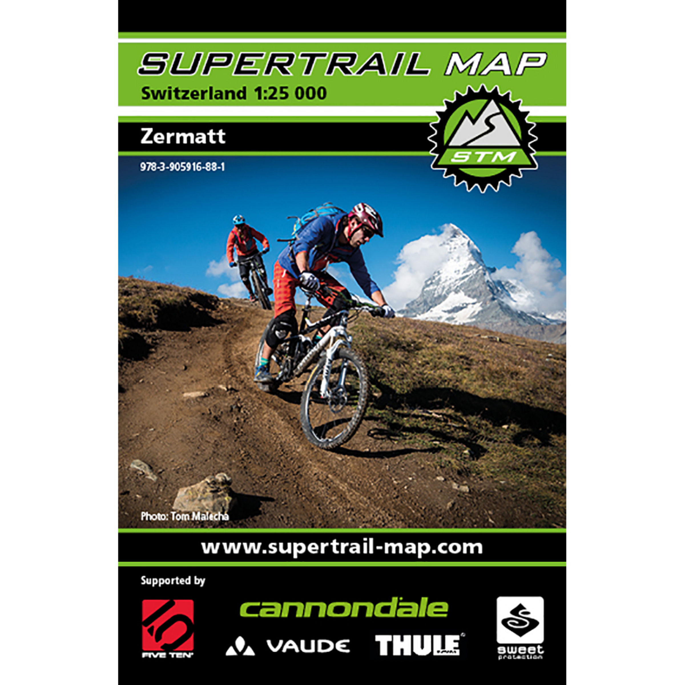 Supertrail Map Zermatt - MTB Topografische Karten