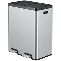 EKO Treteimer Recycler, Stahl, Abfalleimer, Silber