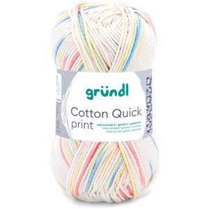 Gründl Häkelgarn 861-198 Cotton Quick print, baby multicolor, 50 g / 125 m, Nadelstärke 3-4, 100% Baumwolle