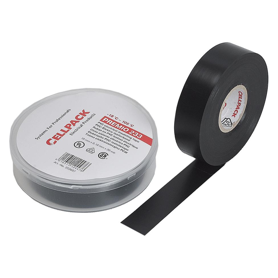 CellPack Isolierband Premio 233 Schwarz (19 mm) (223607)