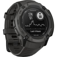 Instinct 2X Solar, Smartwatch dunkelgrau, 55 mm, Silikon-Armband