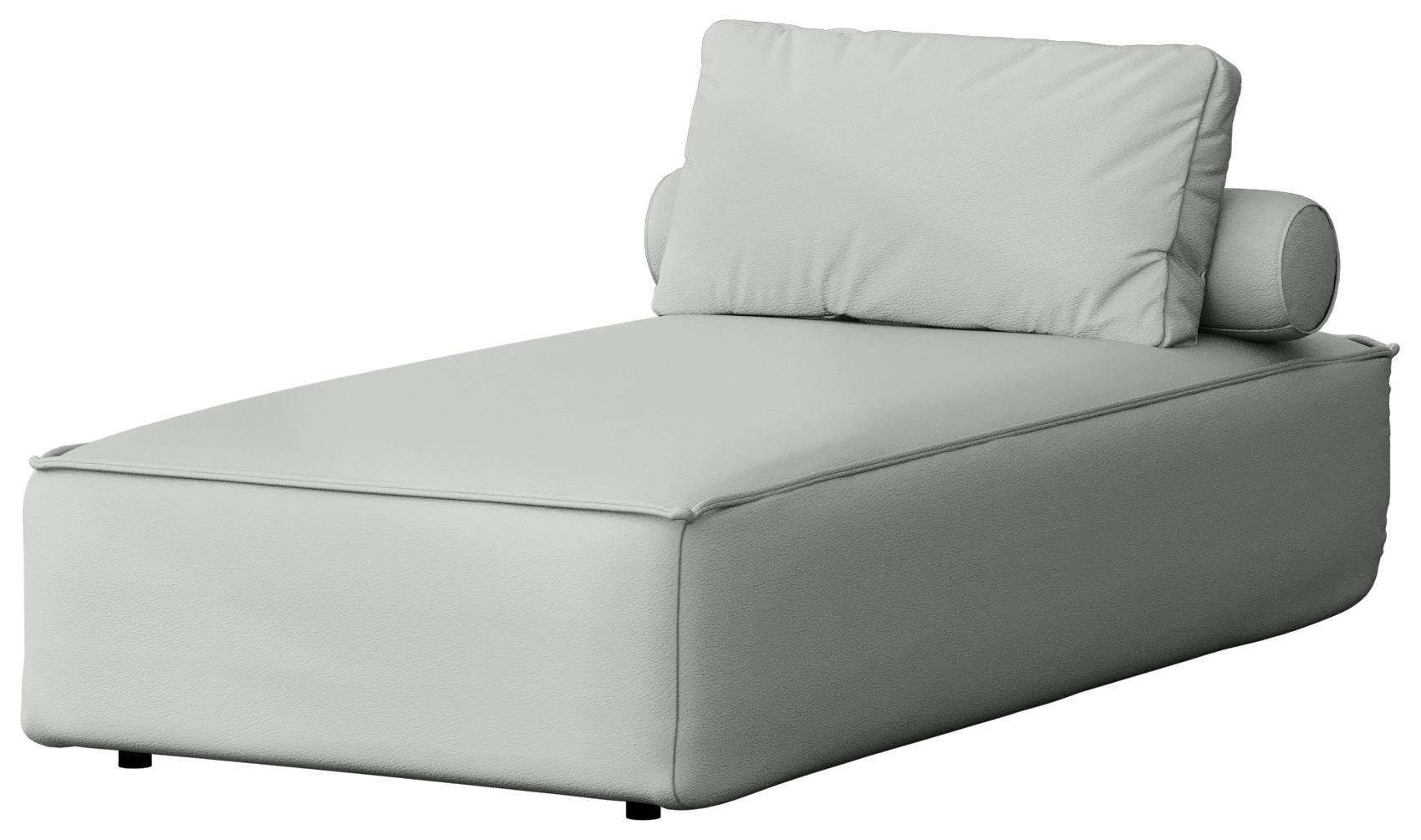Gartenliege Outdoor - Chaiselongue Relaxliege in Grau für Terrasse, Balkon & Wintergarten - Freistehende Loungeliege - Pflegeleichter Kunstleder-Bezug - Lorento, EU - Helllgrau