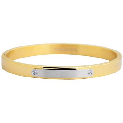Armreif ADELIA´S "Armband – Armreif aus Edelstahl Ø 5,6 cm cm", gold, Armbänder, Damen, 5,6cm, Edelstahl, Armreif, Ideal als Geschenk zum Geburtstag