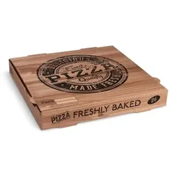 100 Pizzakarton aus Mikrowellpappe kraft 26 x 26 x 4 cm