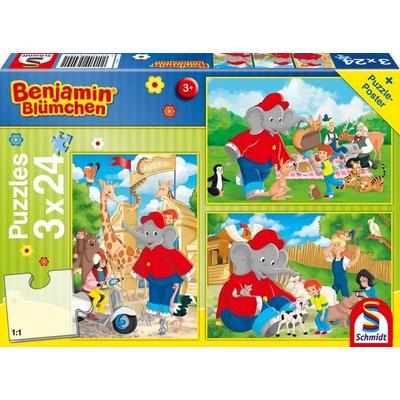 Im Zoo. Puzzle 3 x 24 Teile