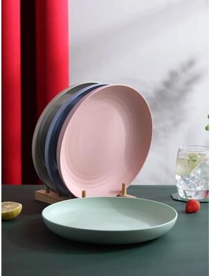 Uplifted Finds Lightweight Wheat Straw Dinner Plates Unbreakable And Reusable Set 4 Pcs Large